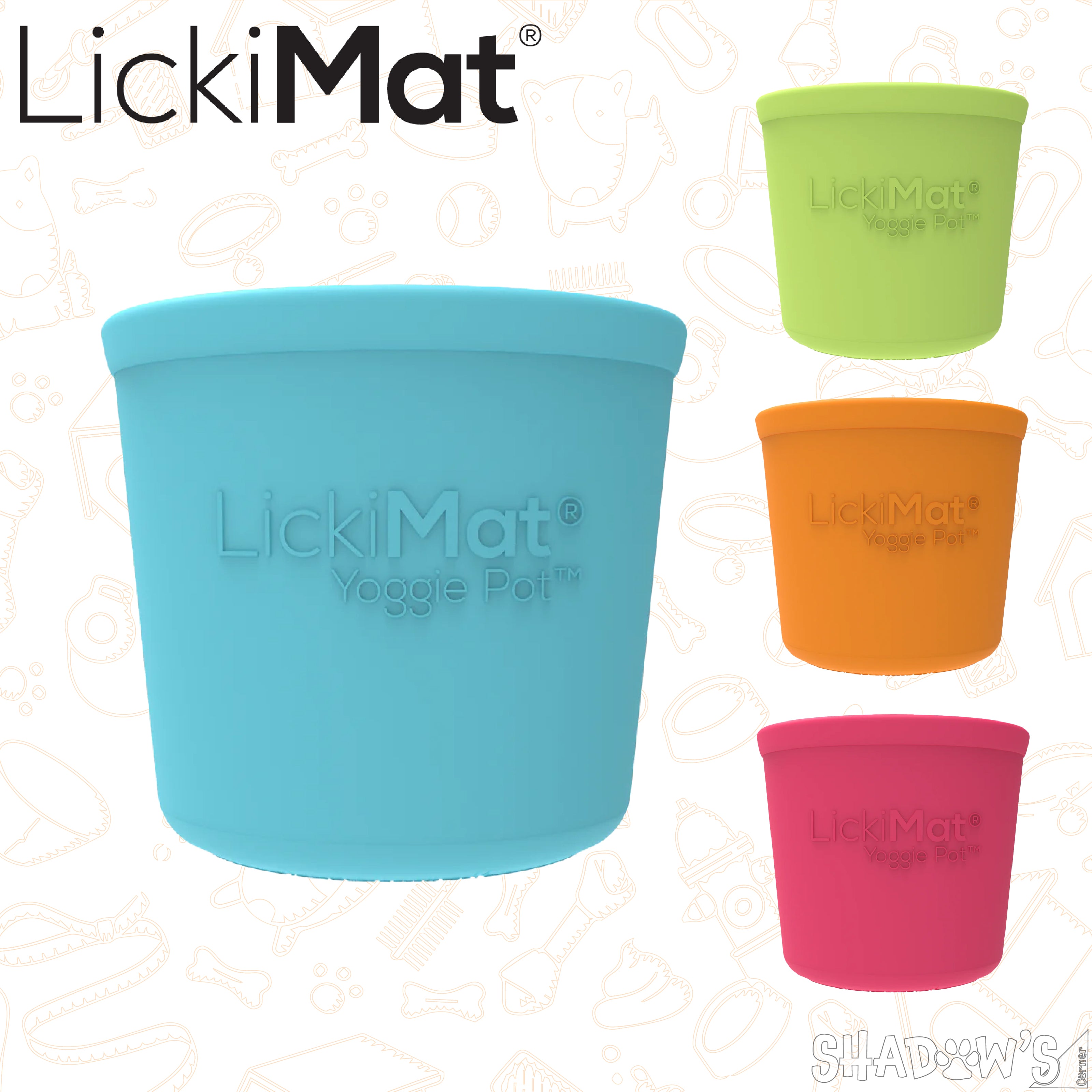 Lickimat Yoggie Pot Slow Feeder Dog Bowl