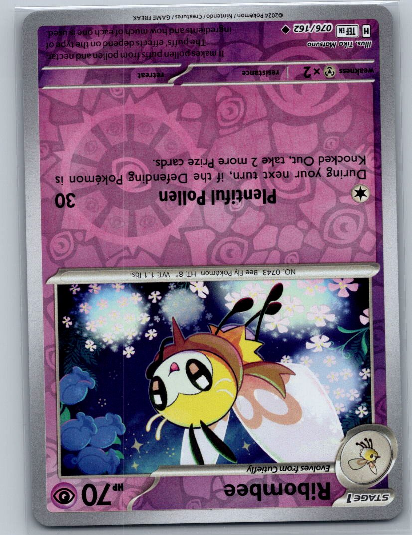 Ribombee Reverse Holo Uncommon SV05: Temporal Forces 076/162 NM