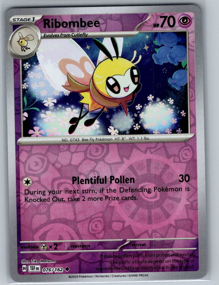 Ribombee Reverse Holo Uncommon SV05: Temporal Forces 076/162 NM