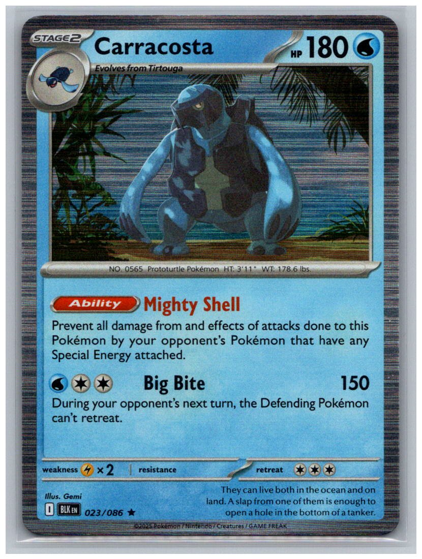 Carracosta Holo Rare SV: Black Bolt 023/086 NM