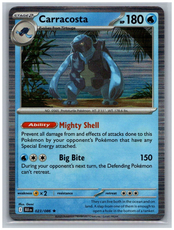 Carracosta Holo Rare SV: Black Bolt 023/086 NM