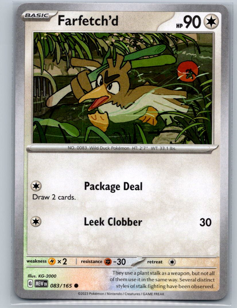 Farfetch'd Common SV: Scarlet & Violet 151 083/165 NM