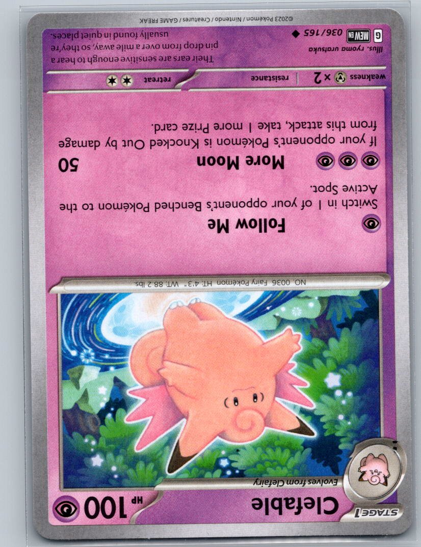 Clefable Uncommon SV: Scarlet & Violet 151 036/165 NM