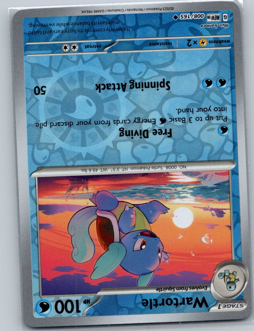 Wartortle Uncommon SV: Scarlet & Violet 151 008/165 NM