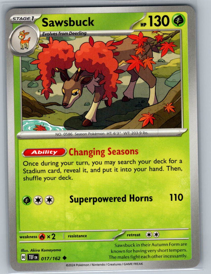 Sawsbuck Uncommon SV05: Temporal Forces 017/162 NM