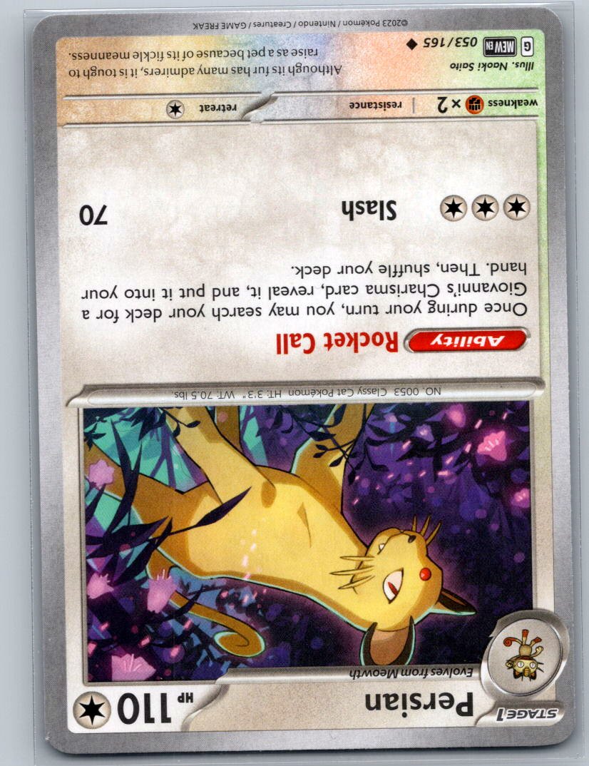 Persian Uncommon SV: Scarlet & Violet 151 053/165 NM