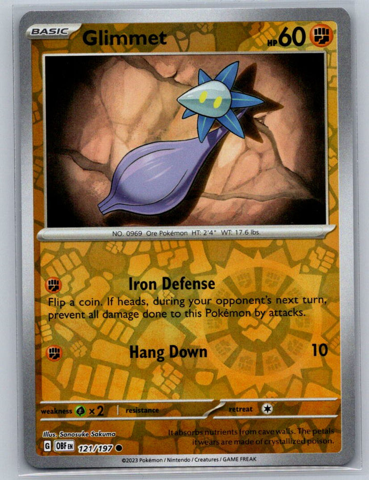 Glimmet - Reverse Holo Common SV03: Obsidian Flames 121/197 NM