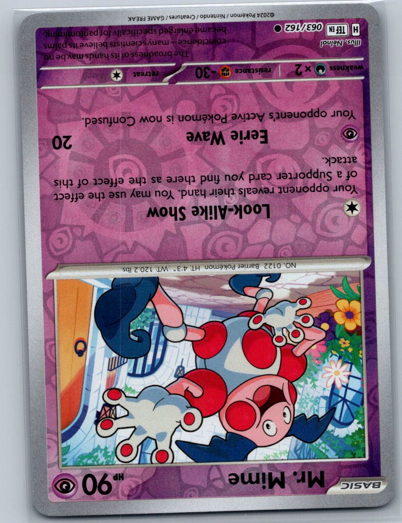 Mr. Mime Reverse Holo Common SV05: Temporal Forces 063/162 NM