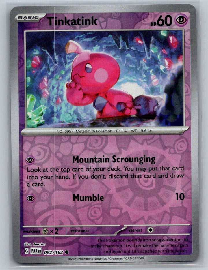 Tinkatink - Reverse Holo Common SV04: Paradox Rift 082/182 NM