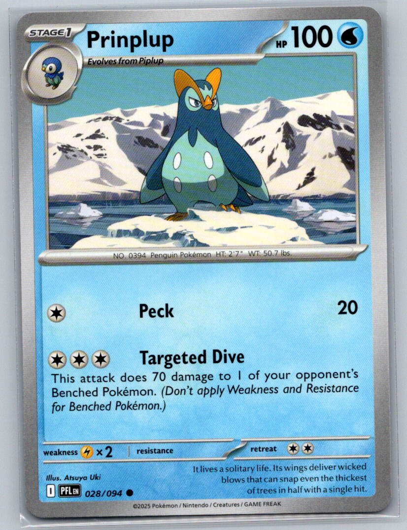 Prinplup Common ME02: Phantasmal Flames 028/094 NM