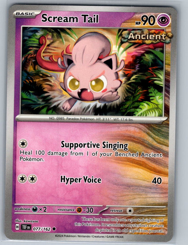 Scream Tail Reverse Holo Uncommon SV05: Temporal Forces 077/162 NM