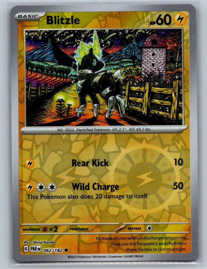 Blitzle - Reverse Holo Common SV04: Paradox Rift 062/182 NM