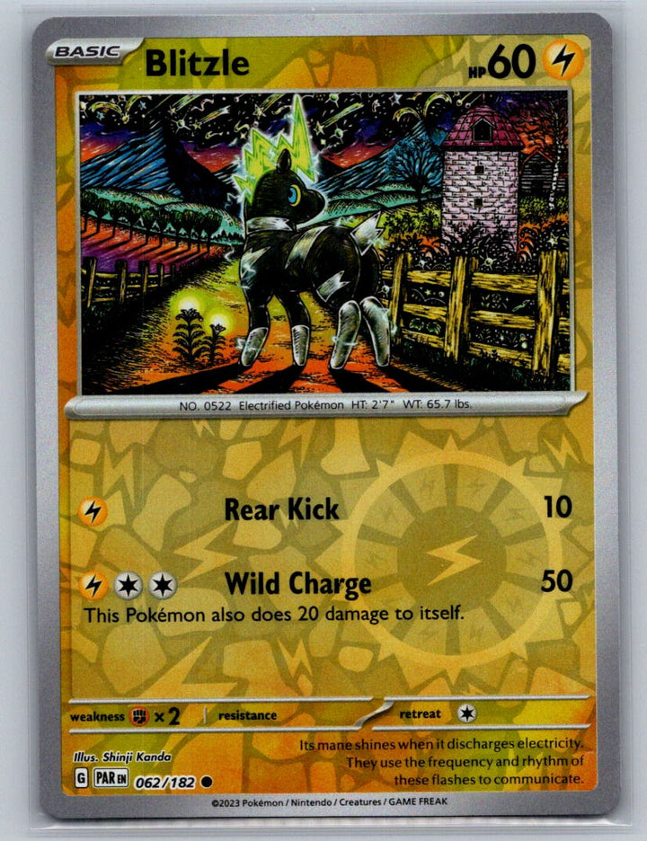 Blitzle - Reverse Holo Common SV04: Paradox Rift 062/182 NM