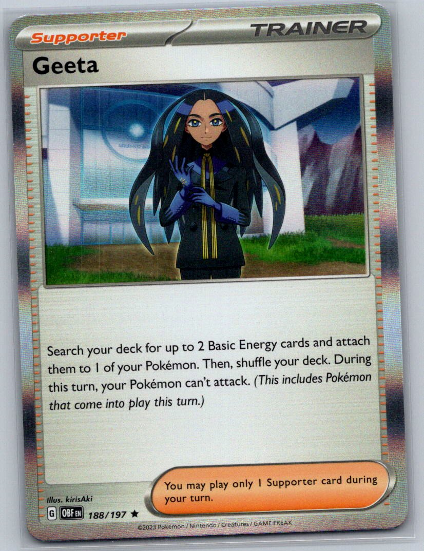 Geeta Holo Rare SV03: Obsidian Flames 188/197 NM