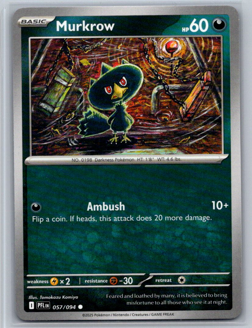Murkrow Common ME02: Phantasmal Flames 057/094 NM