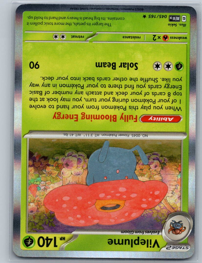 Vileplume Holo Rare SV: Scarlet & Violet 151 045/165 NM