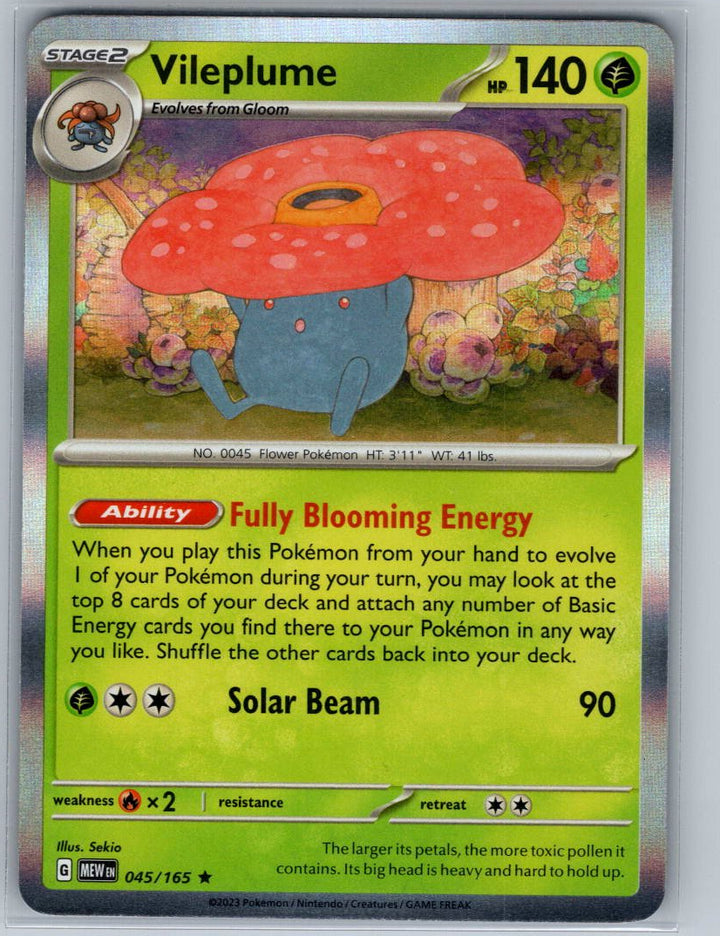 Vileplume Holo Rare SV: Scarlet & Violet 151 045/165 NM