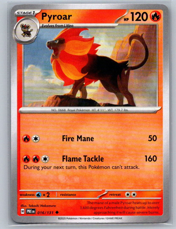 Pyroar Uncommon SV: Prismatic Evolutions 016/131 NM
