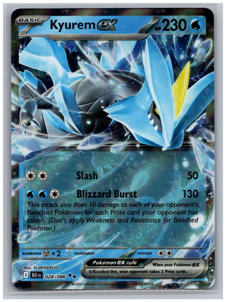 Kyurem ex Holo Double Rare SV: Black Bolt 028/086 NM