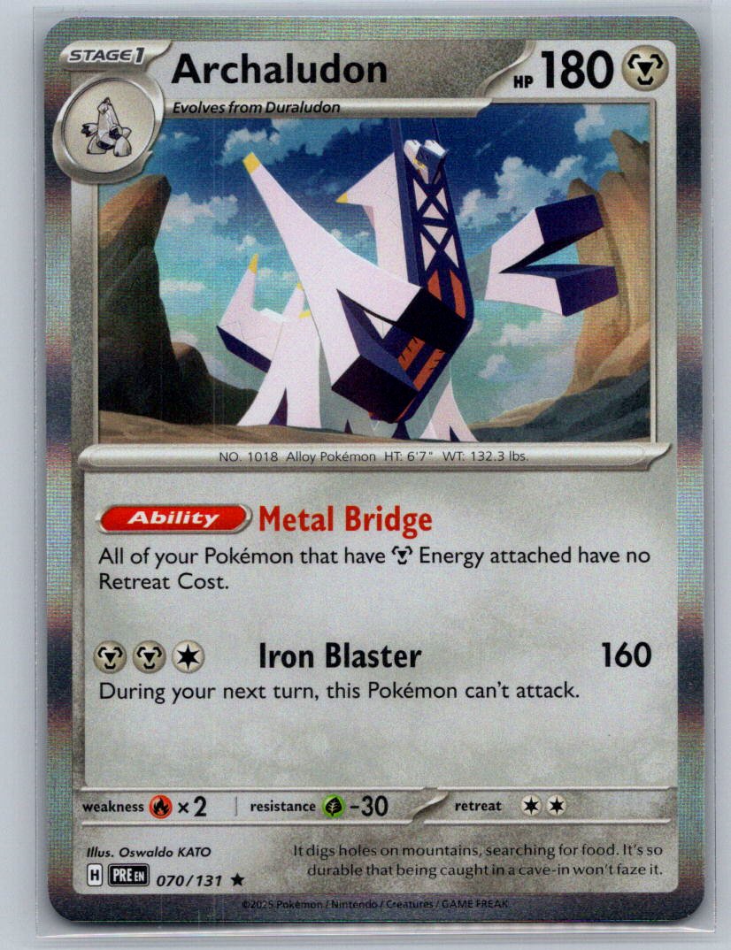 Archaludon Holo Rare SV: Prismatic Evolutions 070/131 NM