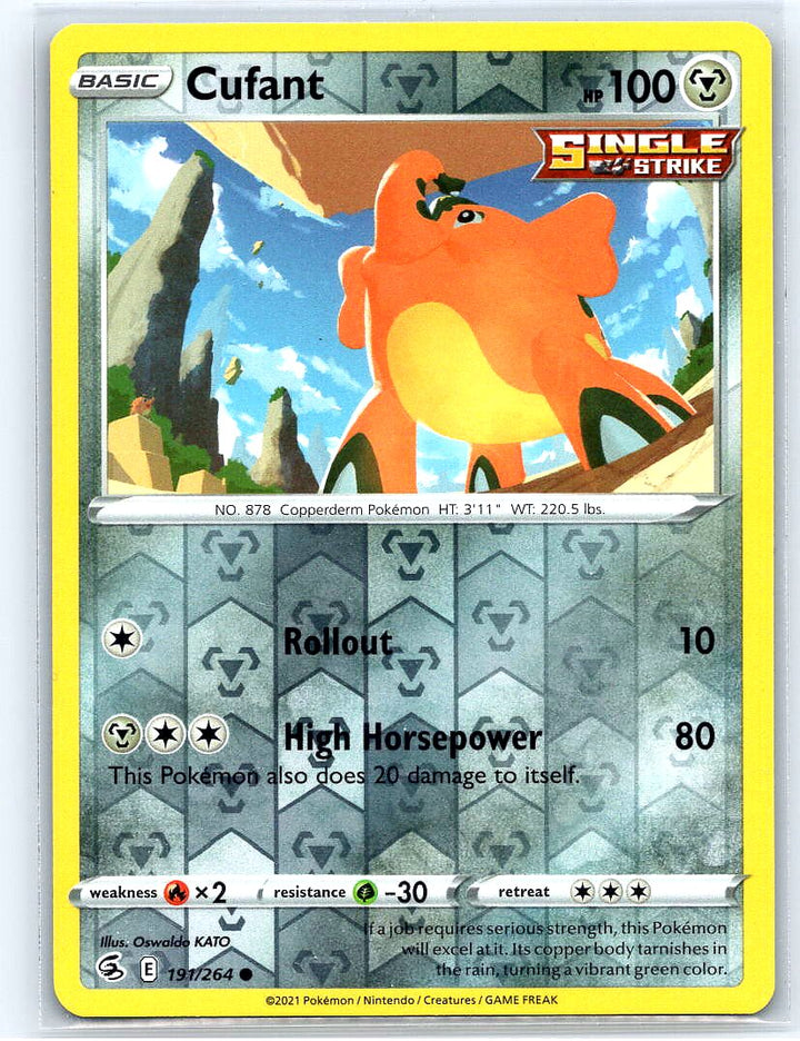 Cufant Reverse Holo Common SWSH08: Fusion Strike 191/264 NM