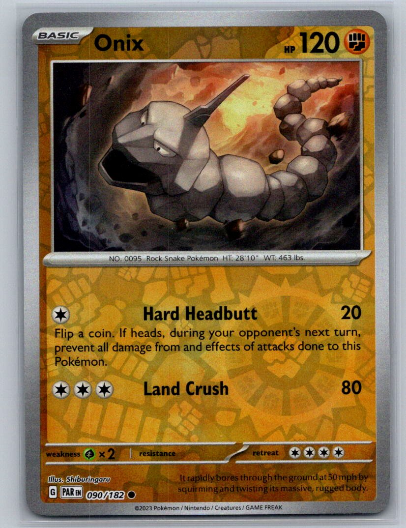 Onix Reverse Holo Common SV04: Paradox Rift 090/182 NM