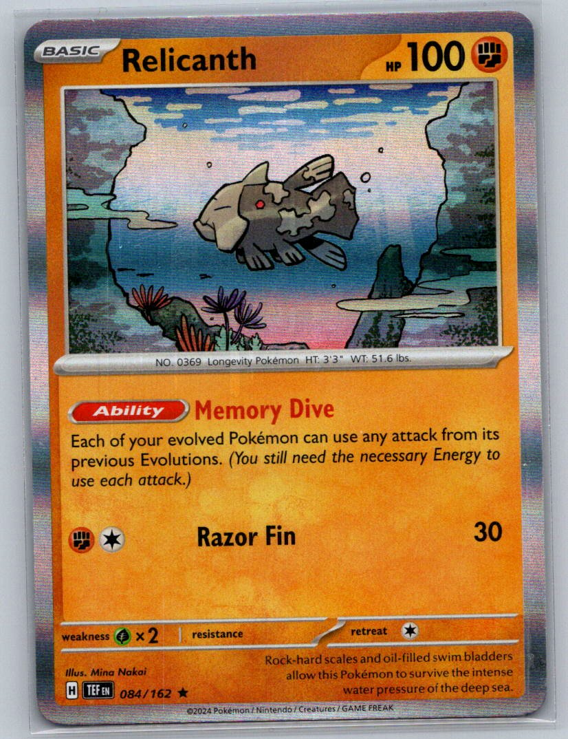 Relicanth - Holo Rare SV05: Temporal Forces 084/162 NM