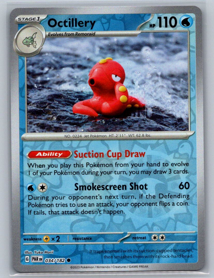 Octillery Reverse Holo Common SV04: Paradox Rift 034/182 NM