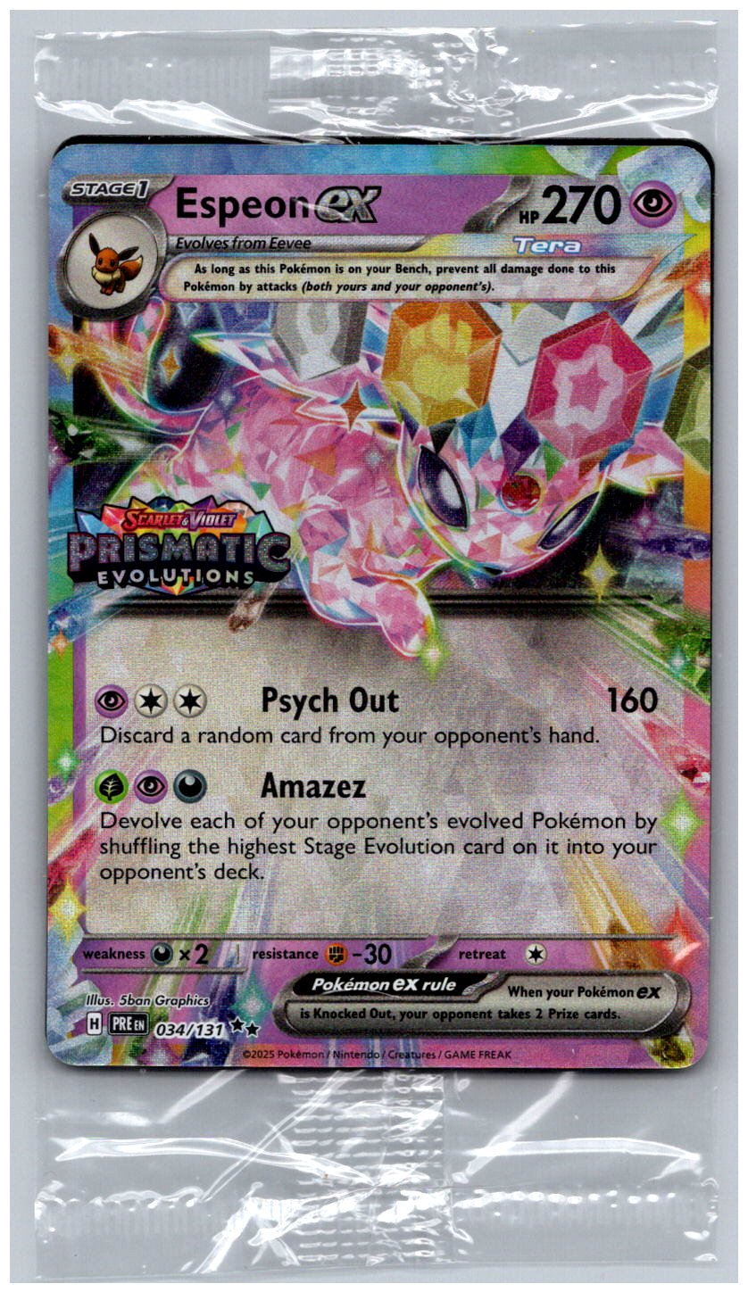 Espeon ex - (Prismatic Evolutions Stamp) Holo Promo 034/131 NM