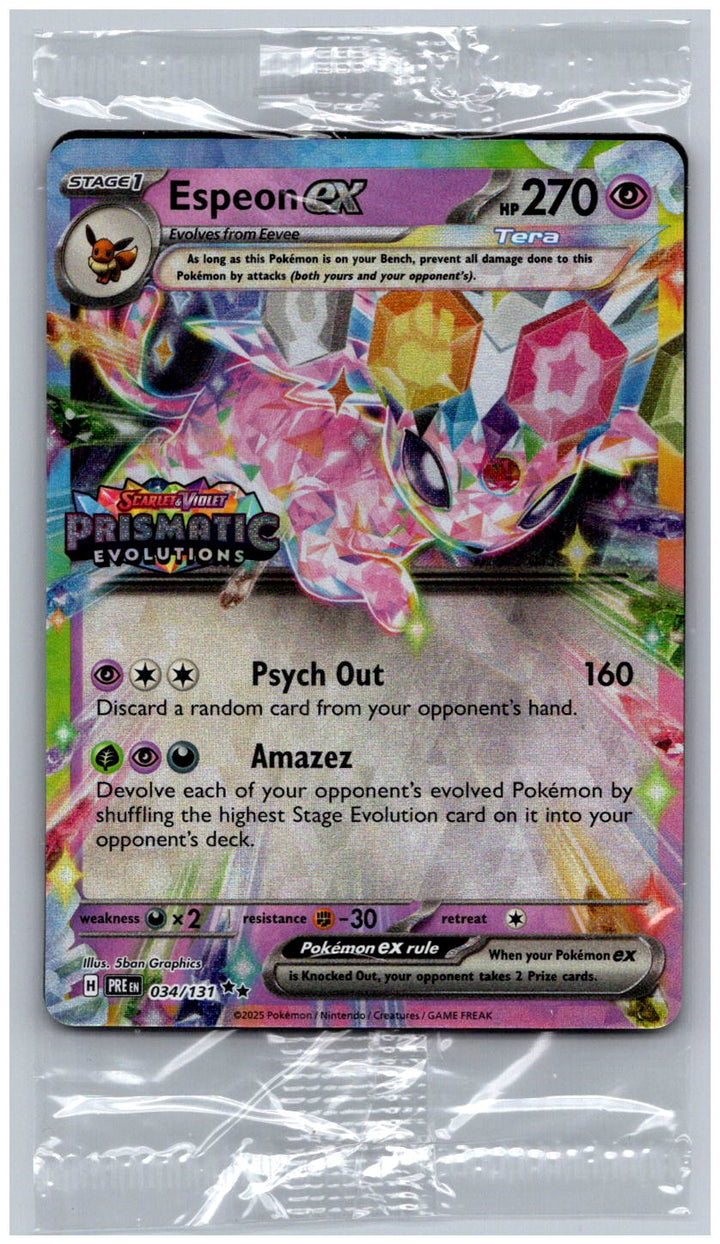 Espeon ex - (Prismatic Evolutions Stamp) Holo Promo 034/131 NM