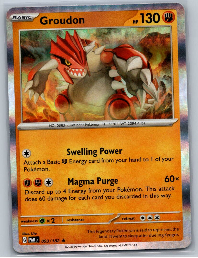 Groudon Rare Prize Pack Series Cards 093/182 NM