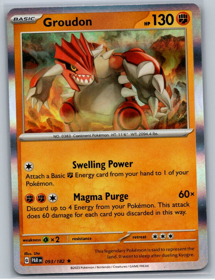 Groudon Rare Prize Pack Series Cards 093/182 NM