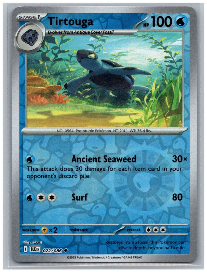 Tirtouga Uncommon SV: Black Bolt 022/086 NM