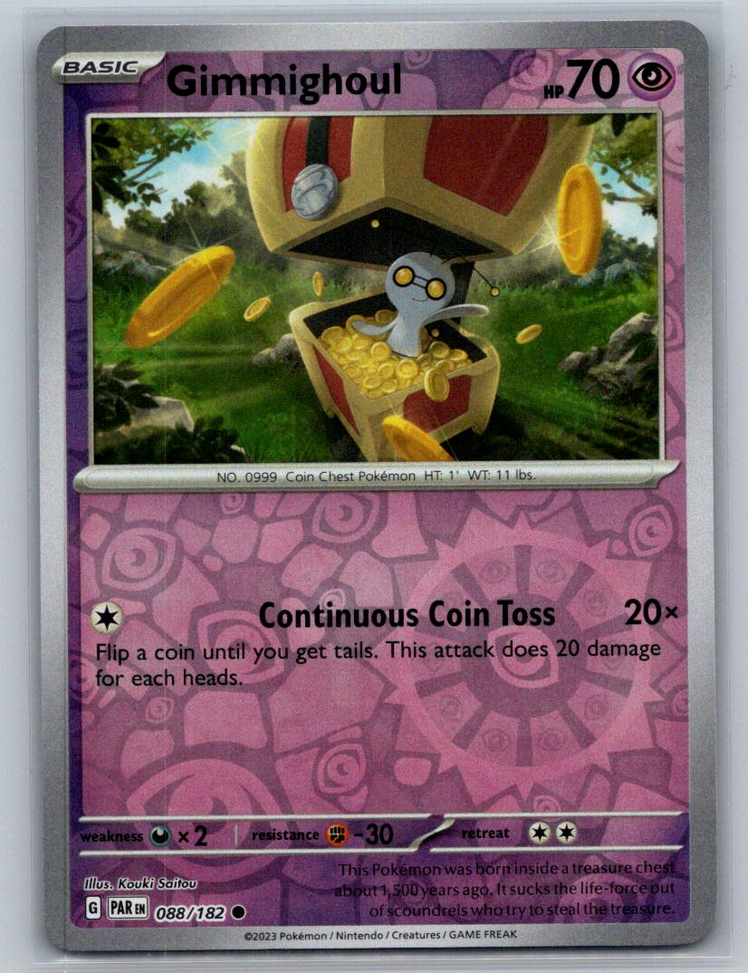 Gimmighoul - Reverse Holo Common SV04: Paradox Rift 088/182 NM