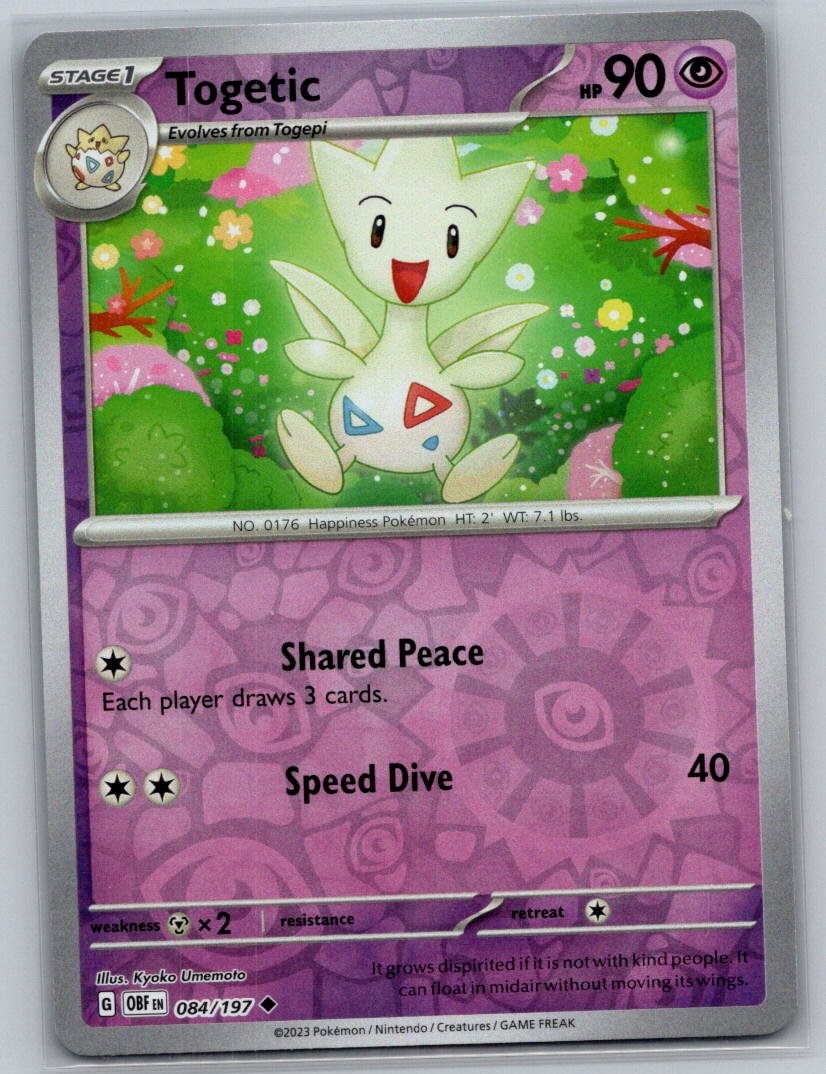 Togetic Uncommon SV03: Obsidian Flames 084/197 NM