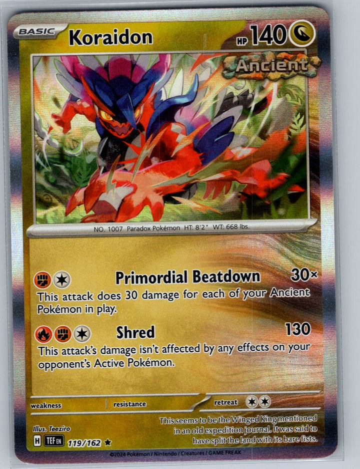 Koraidon Holo Rare SV05: Temporal Forces 119/162 NM