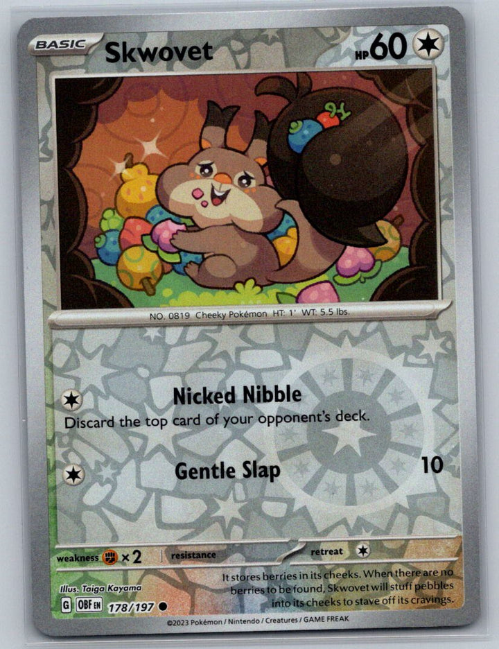 Skwovet Reverse Holo Common SV03: Obsidian Flames 178/197 NM