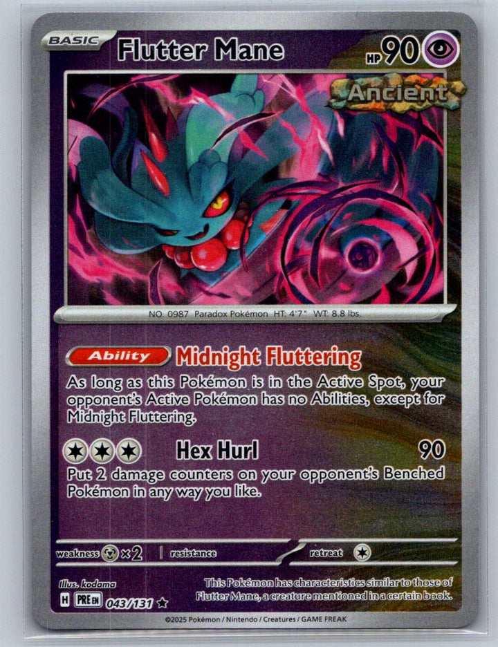 Flutter Mane Reverse Holo Rare SV: Prismatic Evolutions 043/131 NM