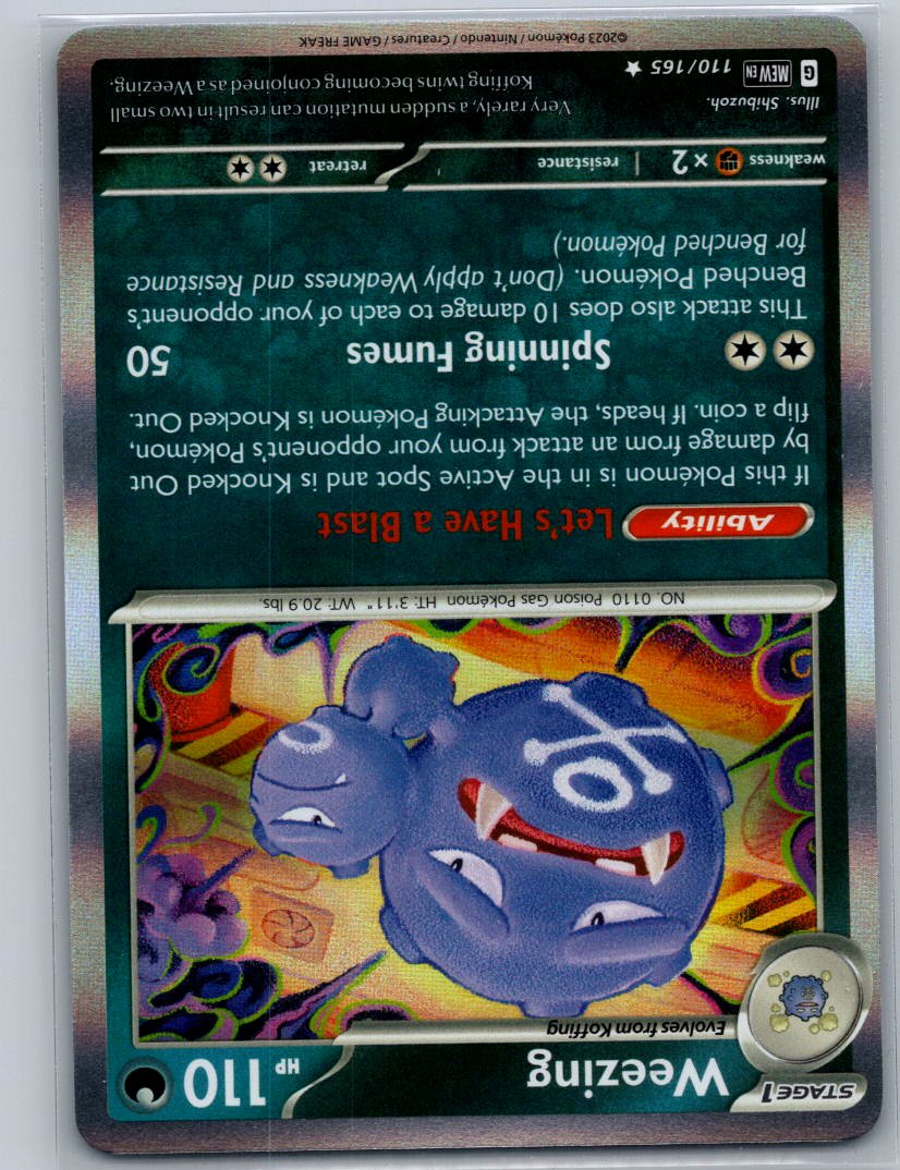 Weezing Holo Rare SV: Scarlet & Violet 151 110/165 NM