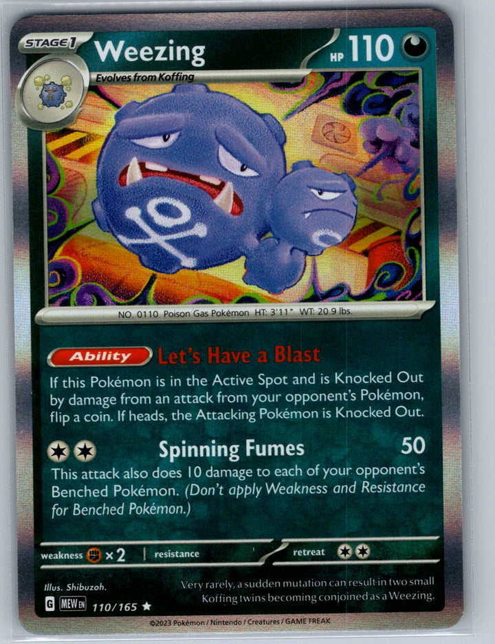 Weezing Holo Rare SV: Scarlet & Violet 151 110/165 NM