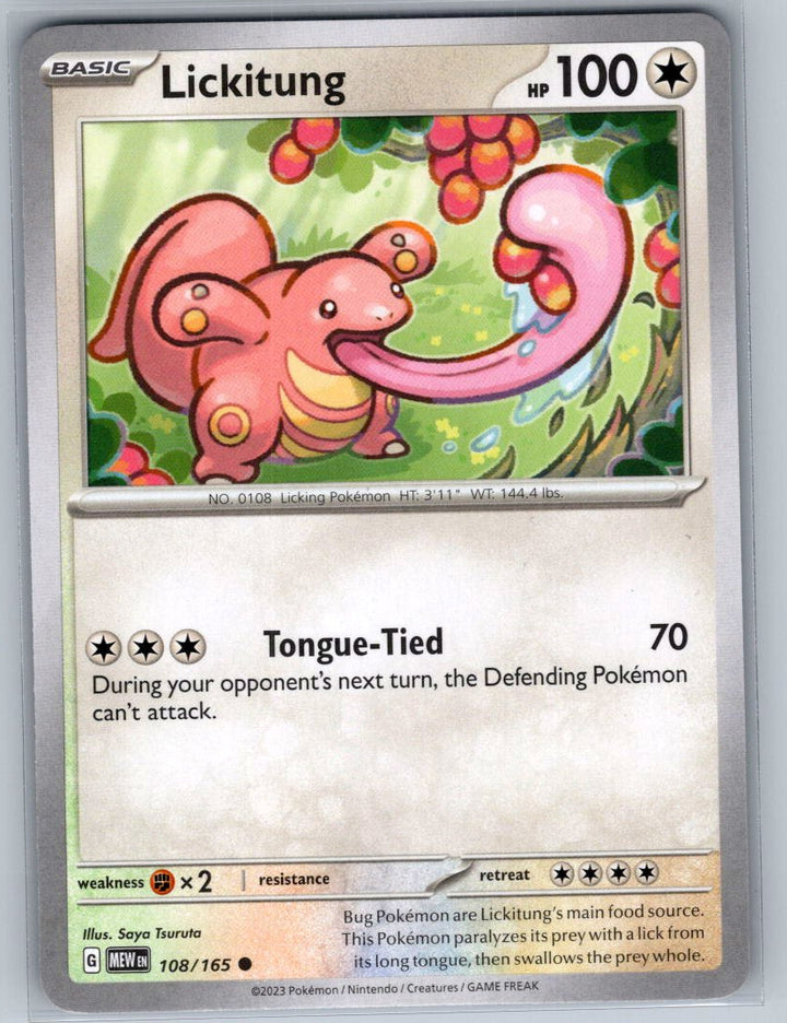 Lickitung Common SV: Scarlet & Violet 151 108/165 NM