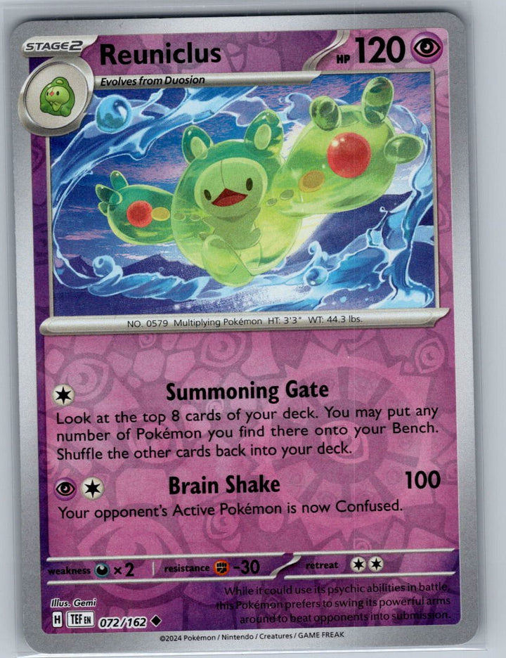 Reuniclus - Reverse Holo Uncommon SV05: Temporal Forces 072/162 NM