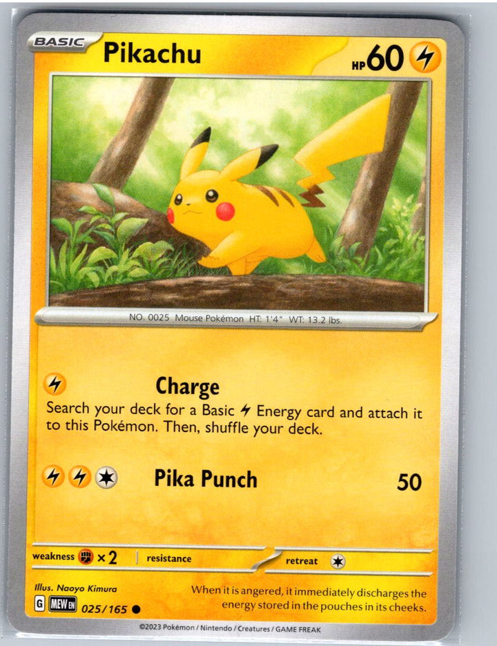 Pikachu - Common SV: Scarlet & Violet 151 025/165 NM