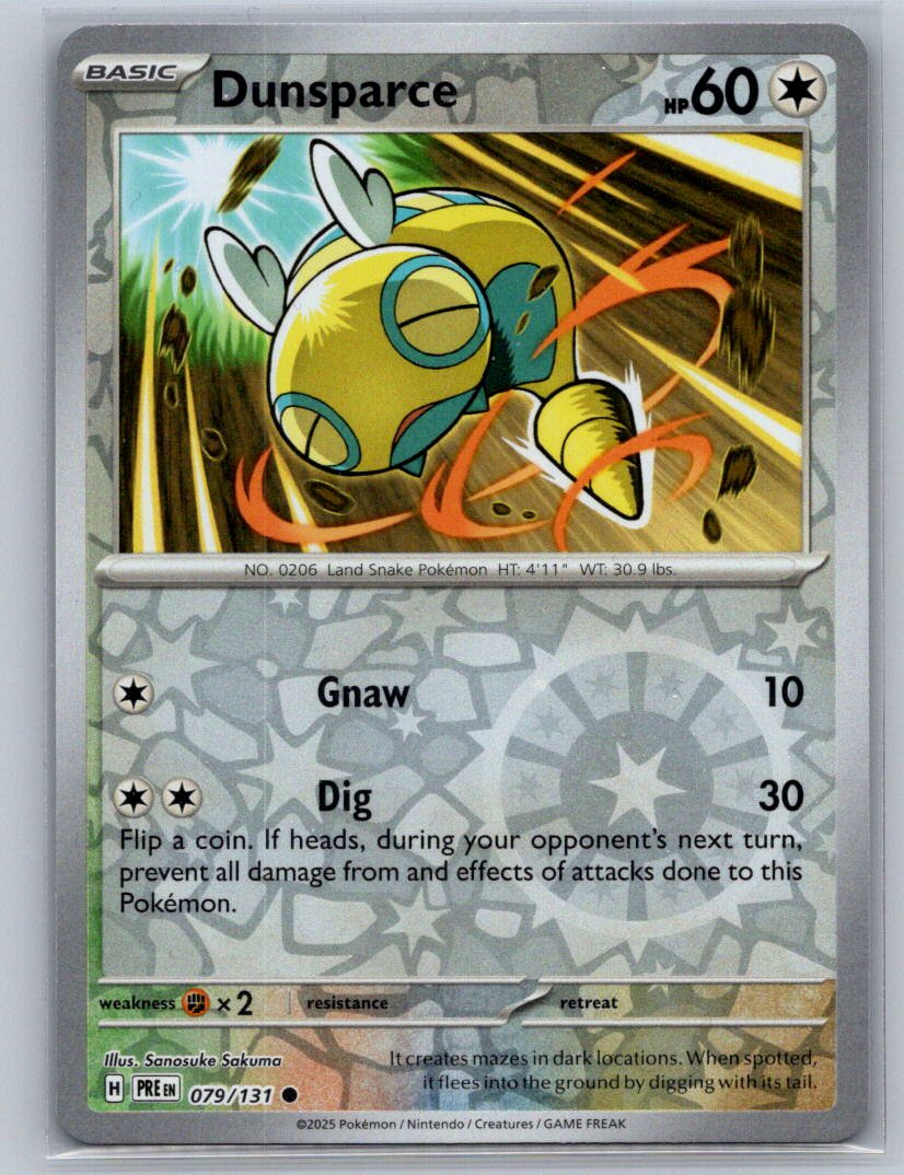 Dunsparce Reverse Holo Common SV: Prismatic Evolutions 079/131 NM