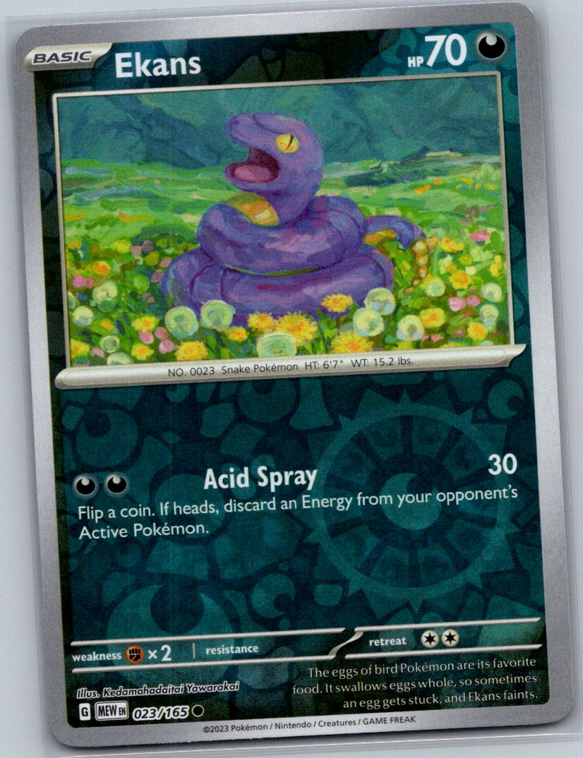 Ekans Reverse Holo Common SV: Scarlet & Violet 151 023/165 NM