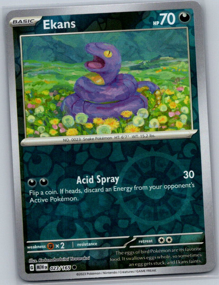 Ekans Reverse Holo Common SV: Scarlet & Violet 151 023/165 NM