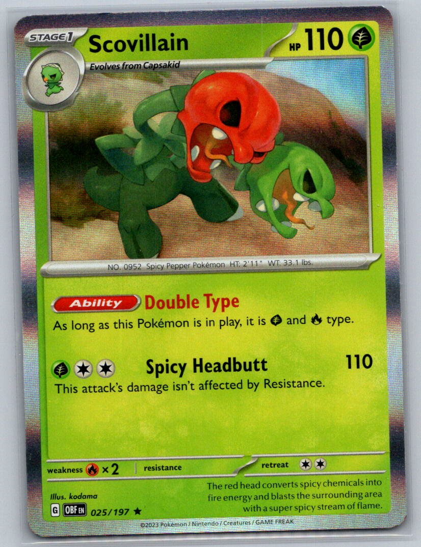 Scovillain Holo Rare SV03: Obsidian Flames 025/197 NM