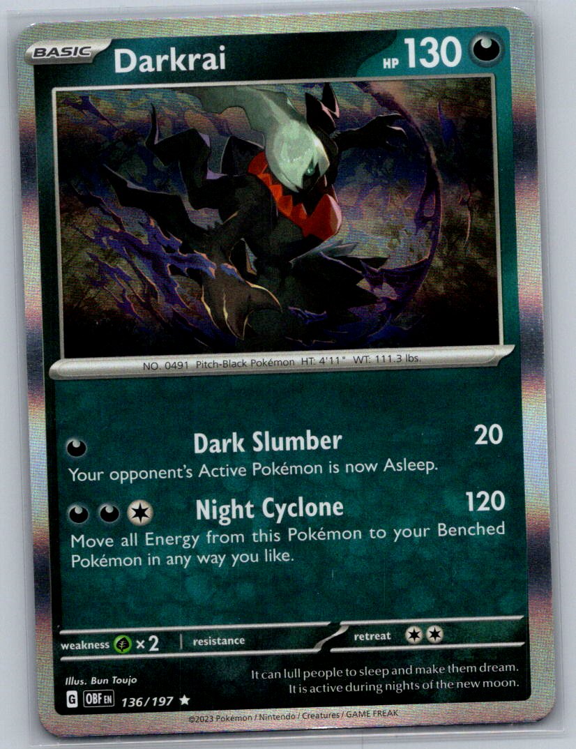Darkrai Holo Rare SV03: Obsidian Flames 136/197 NM
