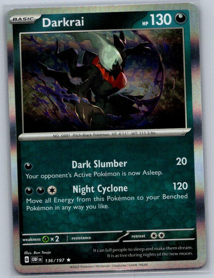 Darkrai Holo Rare SV03: Obsidian Flames 136/197 NM