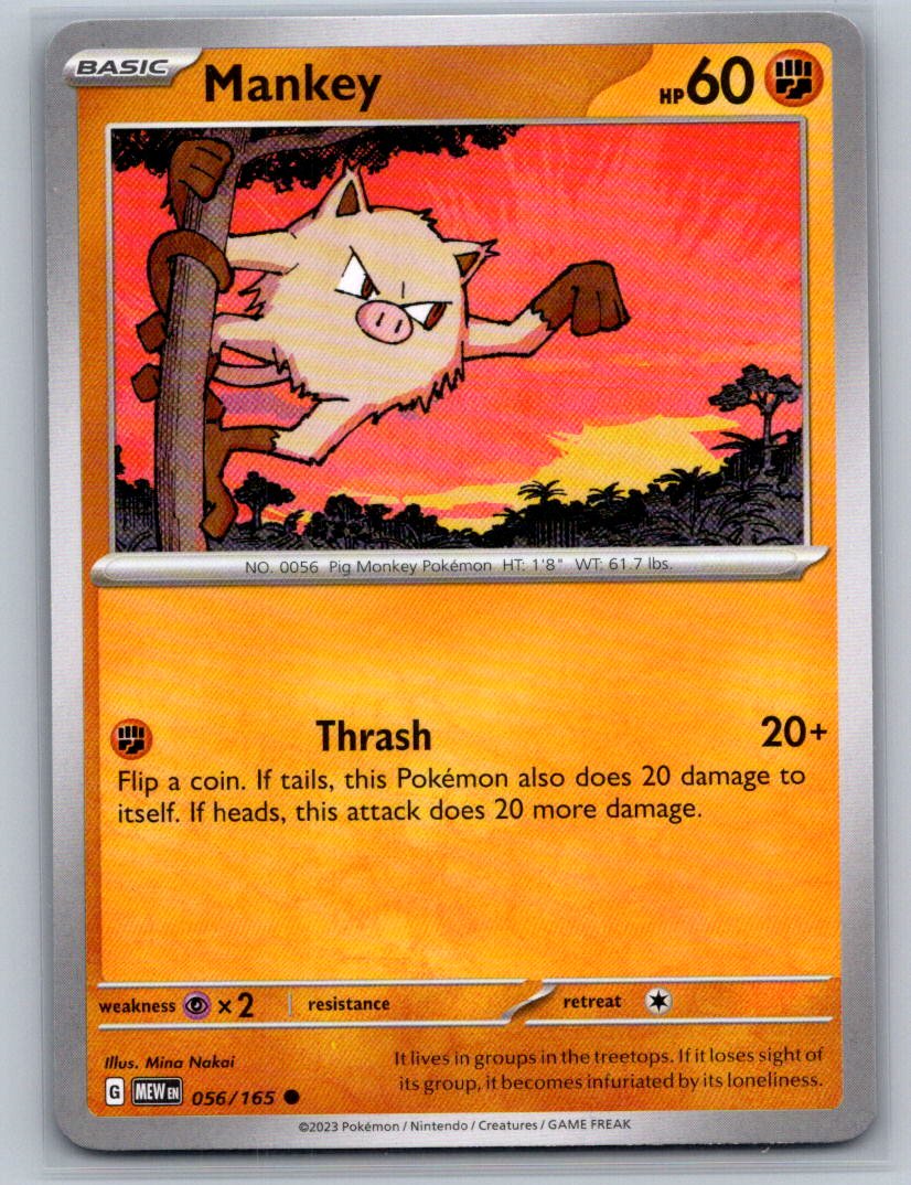 Mankey Common SV: Scarlet & Violet 151 056/165 NM